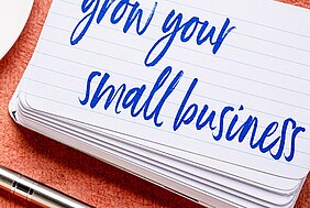 Notizzettel mit grow your small business